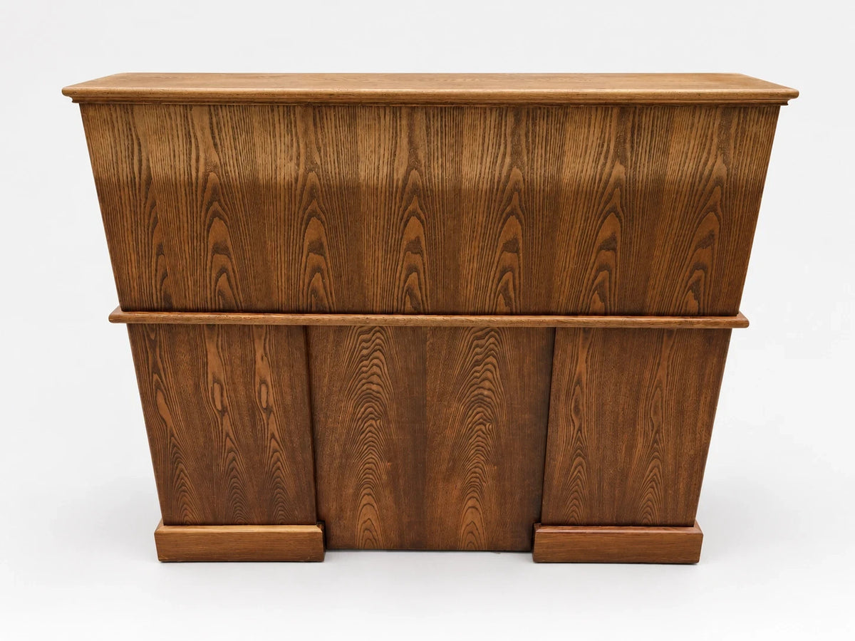 Vintage Oak Roll Top Desk Executive Secretary Writing Office Golden Brown