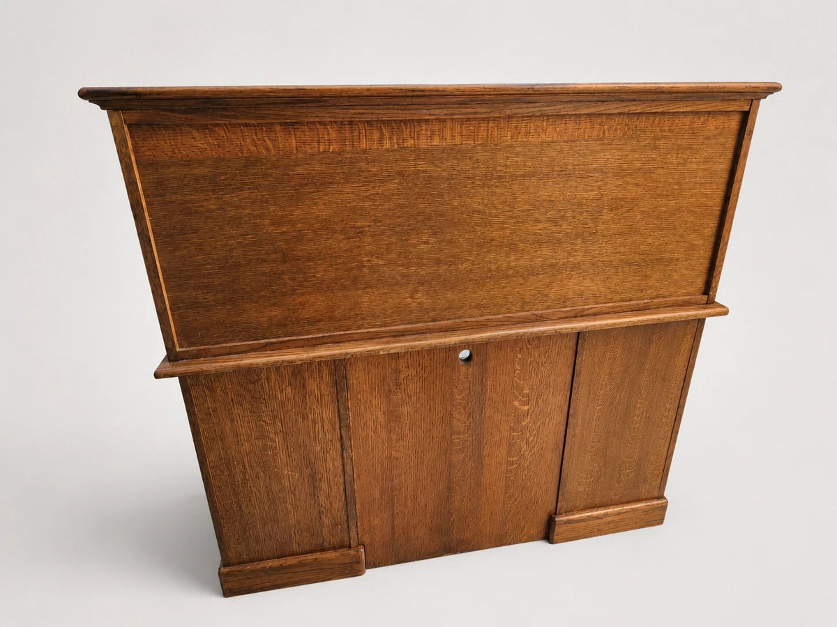 Vintage Oak Roll Top Desk Secretary Victorian Executive Office Vintage Furniture