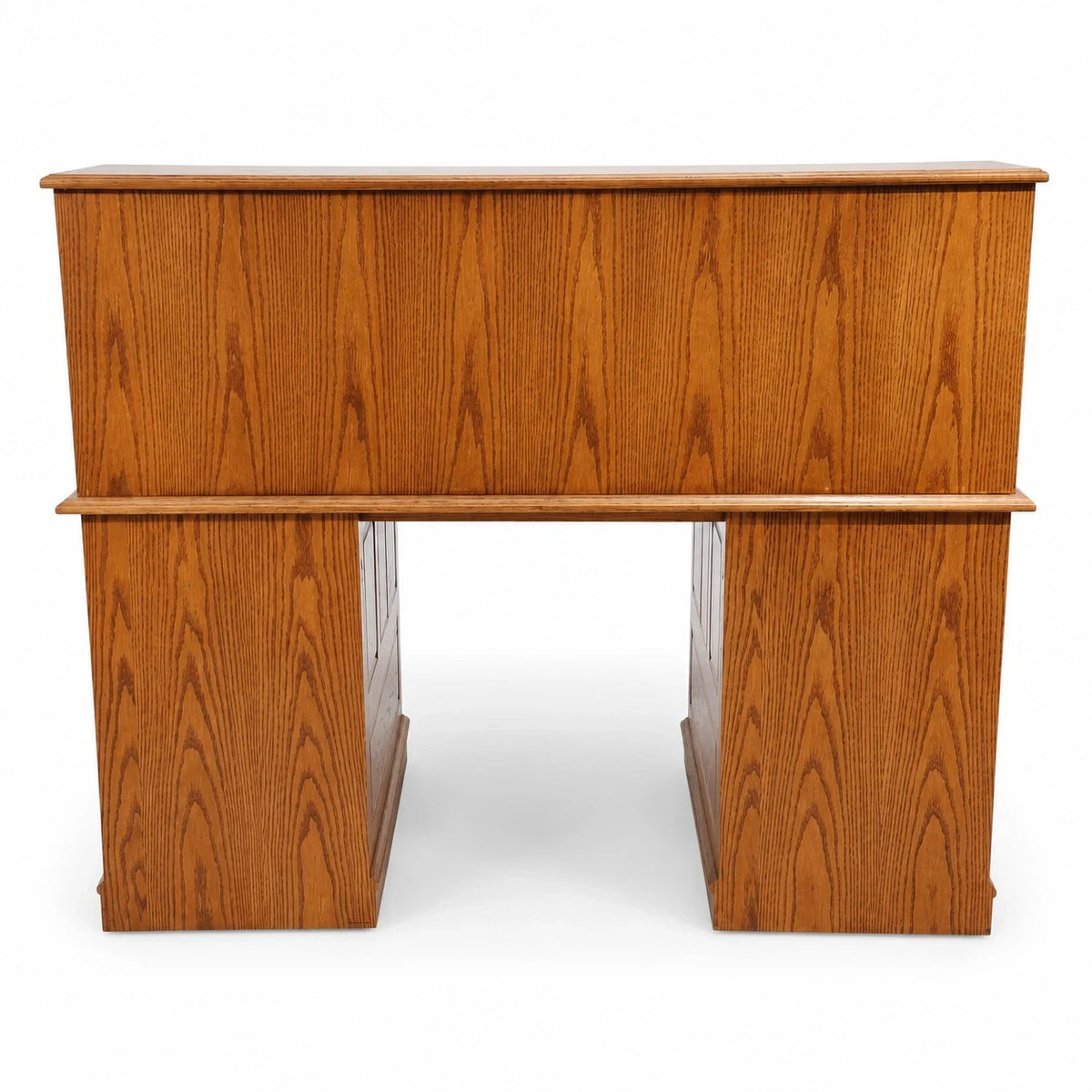 Vintage Oak Roll Top Desk Grain Executive Office DesVik Apothecary Drawers H