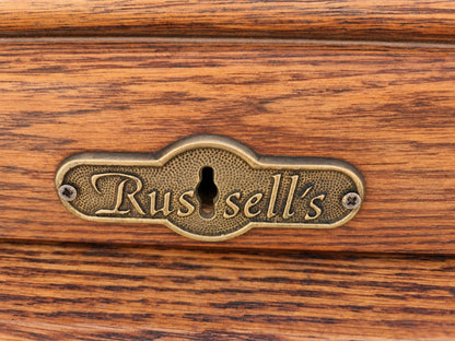 Russell's Vintage Solid Oak Roll Top Desk Traditional Writing Desk S Curve