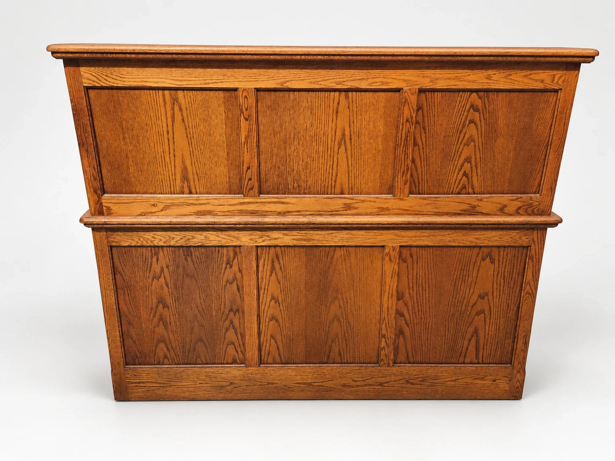 Russell's Vintage Solid Oak Roll Top Desk Traditional Writing Desk S Curve