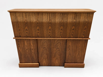 Vintage Oak Roll Top Desk Executive Secretary Writing Office Golden Brown