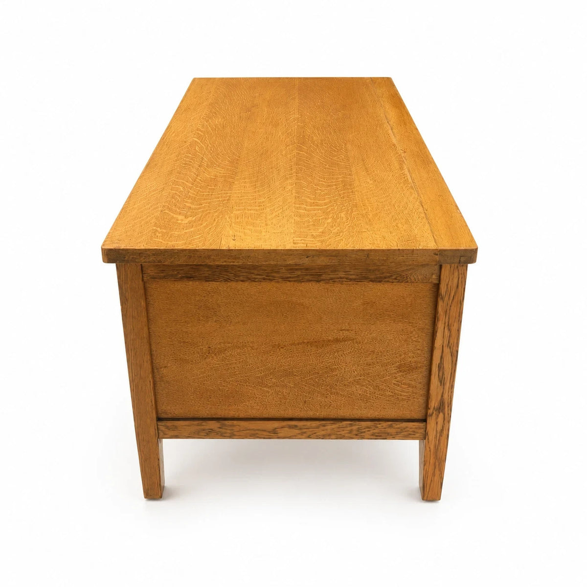 Antique Oak Executive Desk Tiger Oak Wood Pedestal Writing Desk Vintage Office