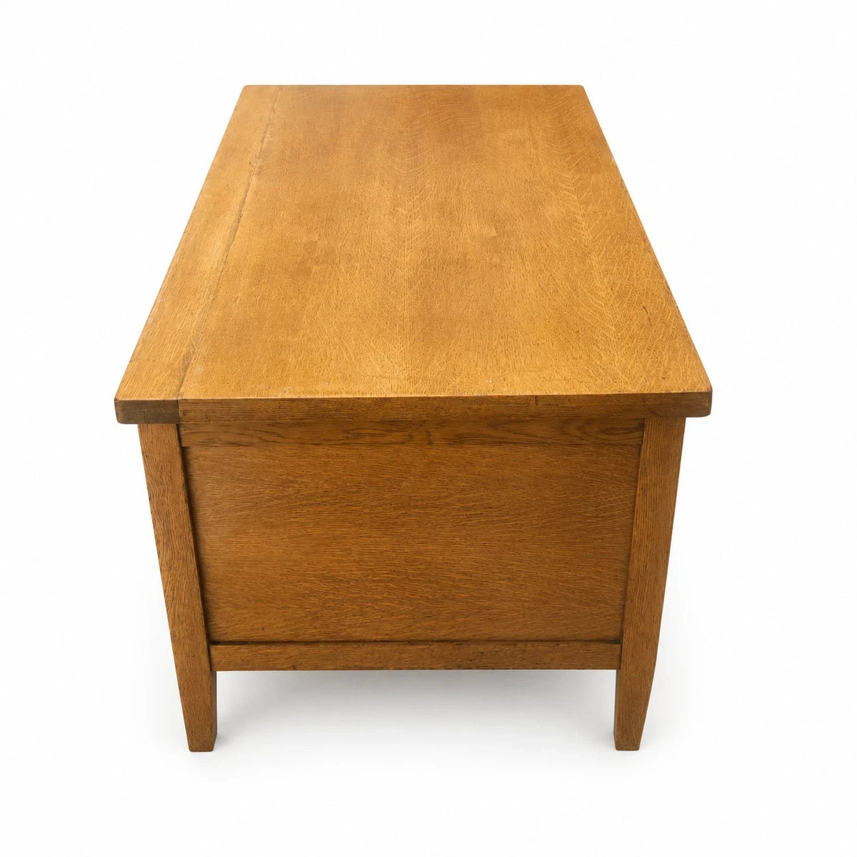 Antique Oak Executive Desk Tiger Oak Wood Pedestal Writing Desk Vintage Office