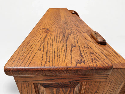The Barn Furniture Solid Oak Roll Top Desk Vintage Executive Desk S Curve