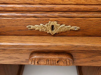 Vintage Oak Roll Top Desk Secretary Victorian Executive Office Vintage Furniture