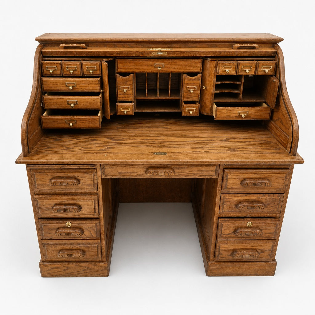 Vintage Mahogany Dresser with Mirror | Classic Victorian Style | Brown Finish